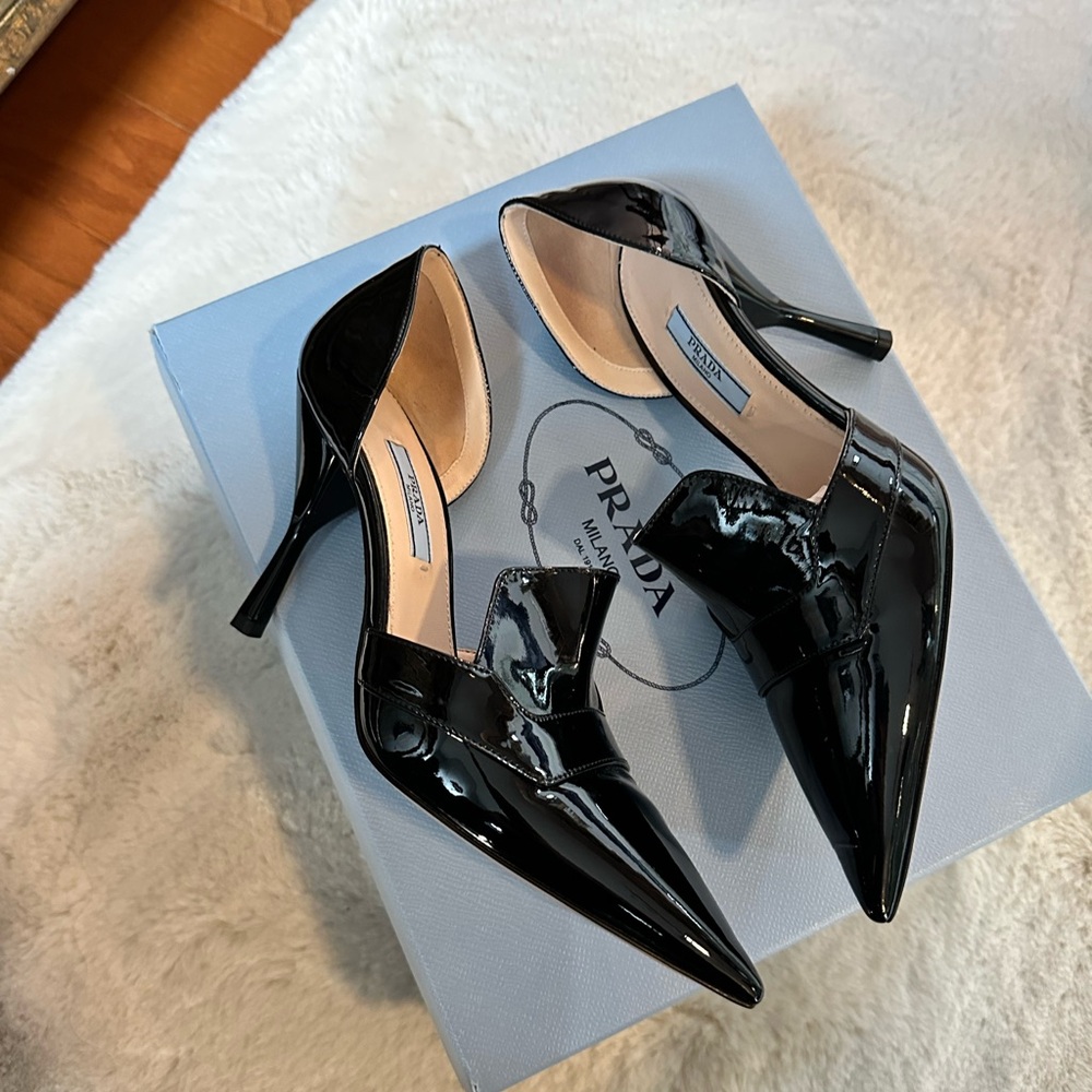 Prada Patent Leather Black Heels